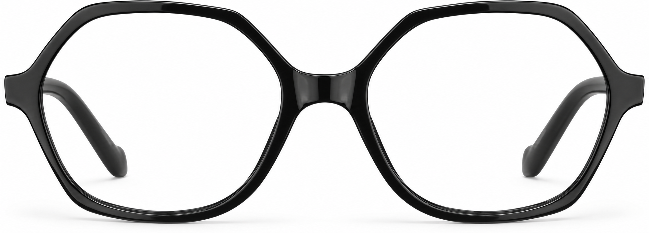 Black Geometric Glasses · Black · reference
