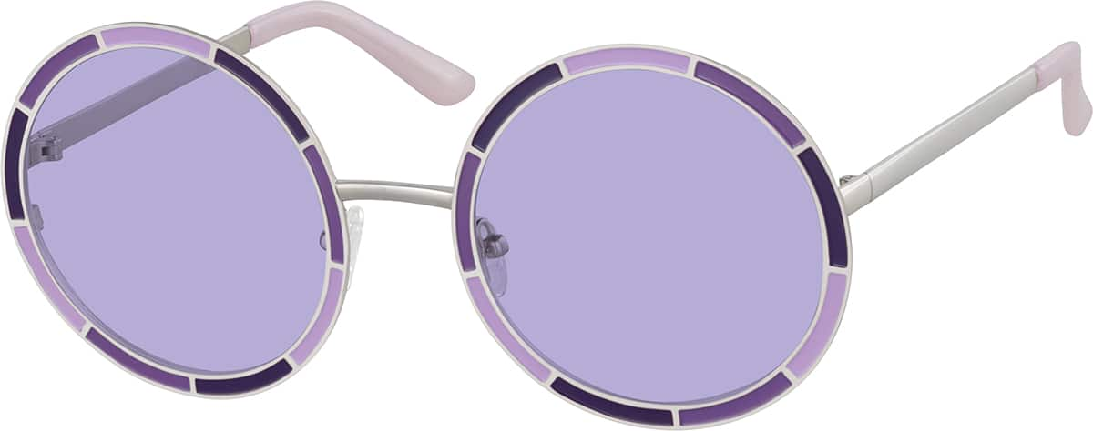 Premium Round Sunglasses · Purple · reference