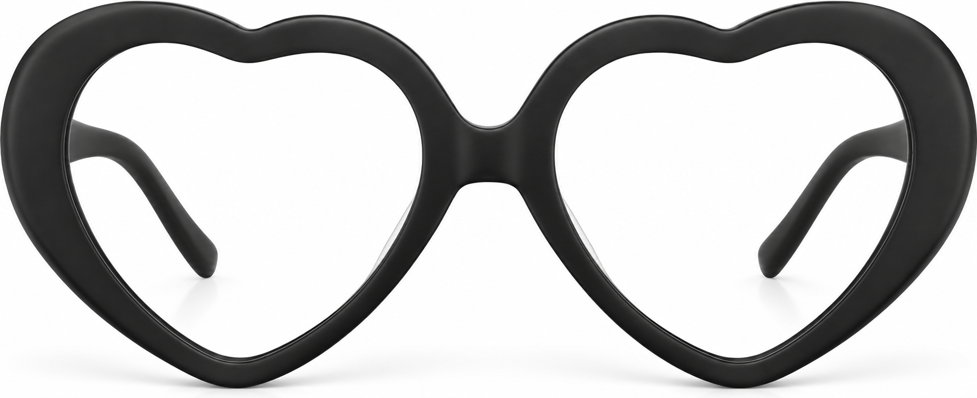 Black Heart-Shaped Glasses · Black · reference