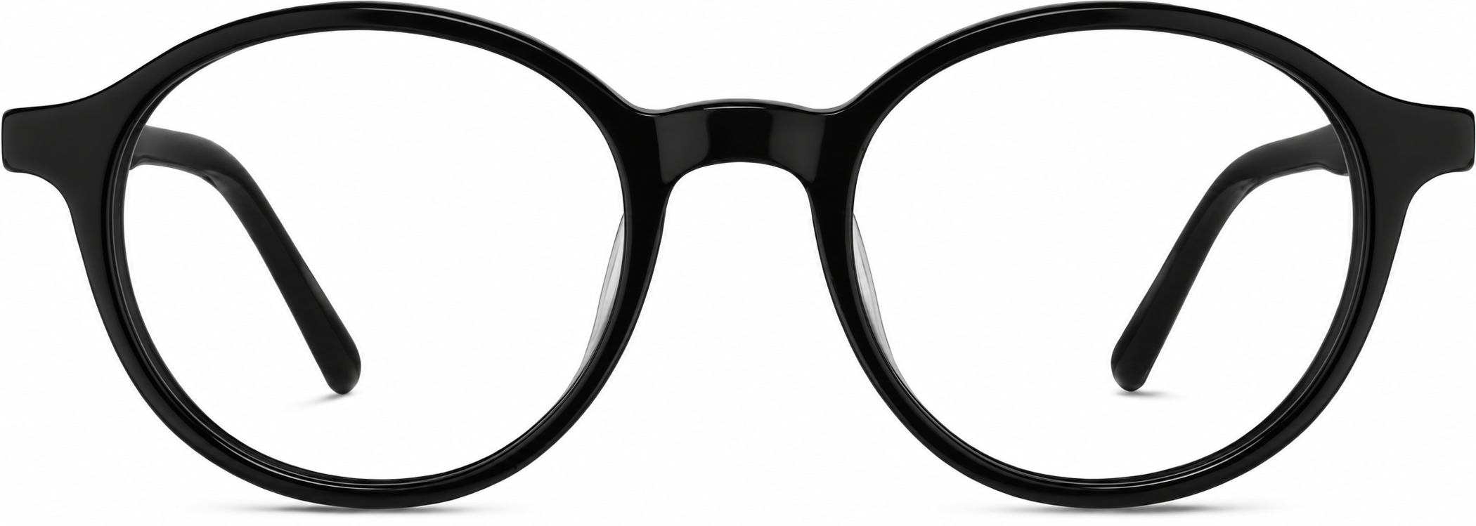Black Kids' Round Glasses · Black · reference
