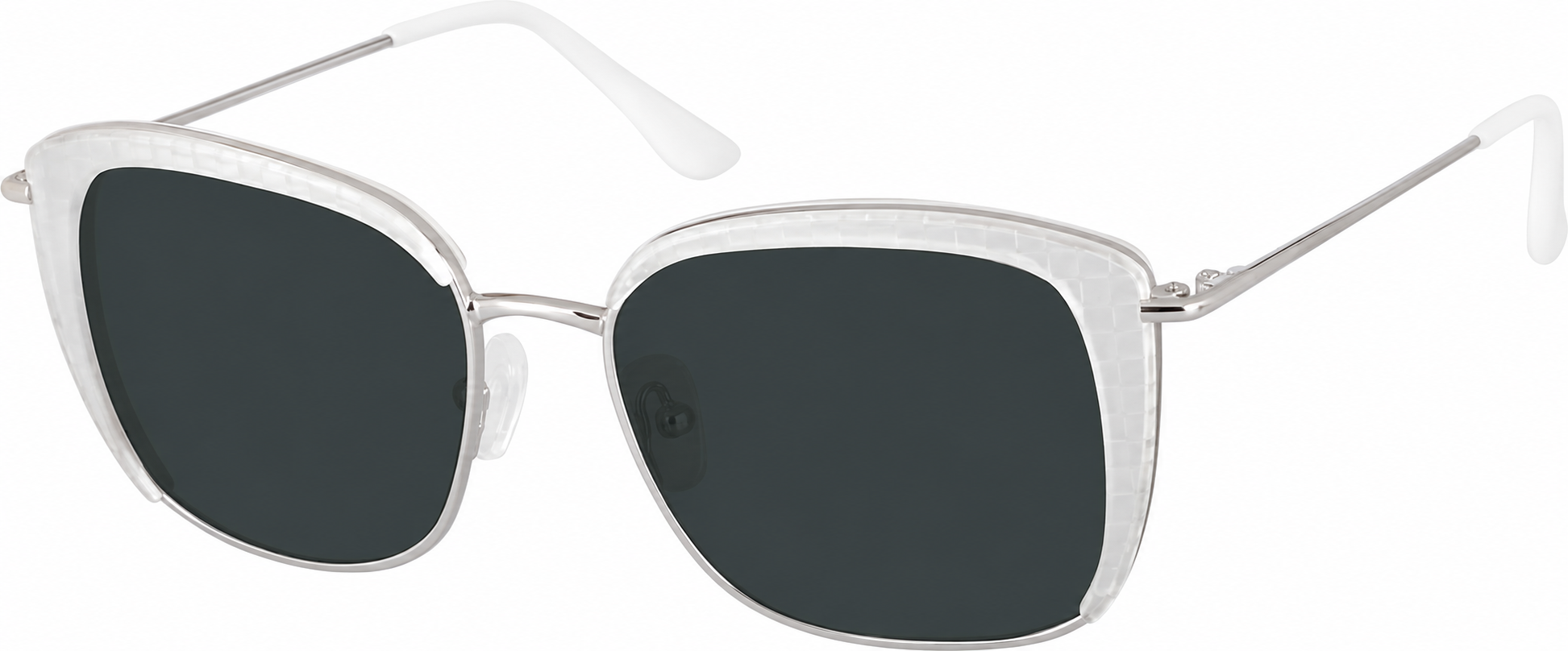 Premium Square Sunglasses · White · reference