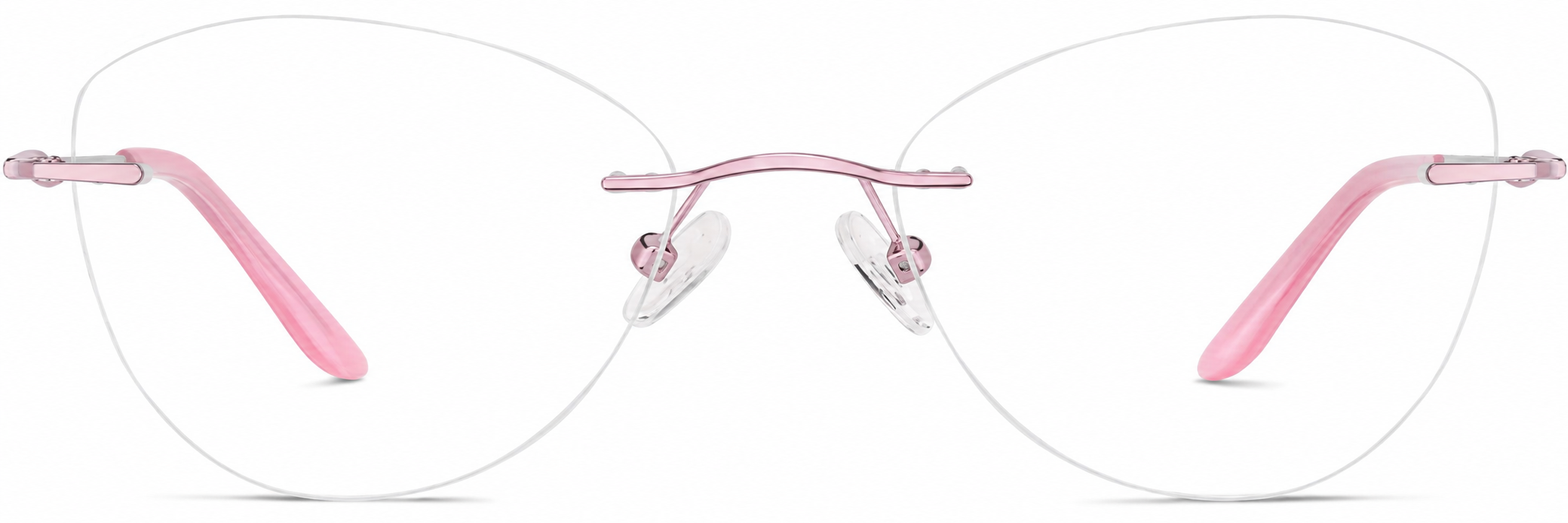 Pink Customizable Rimless Glasses · Pink · reference
