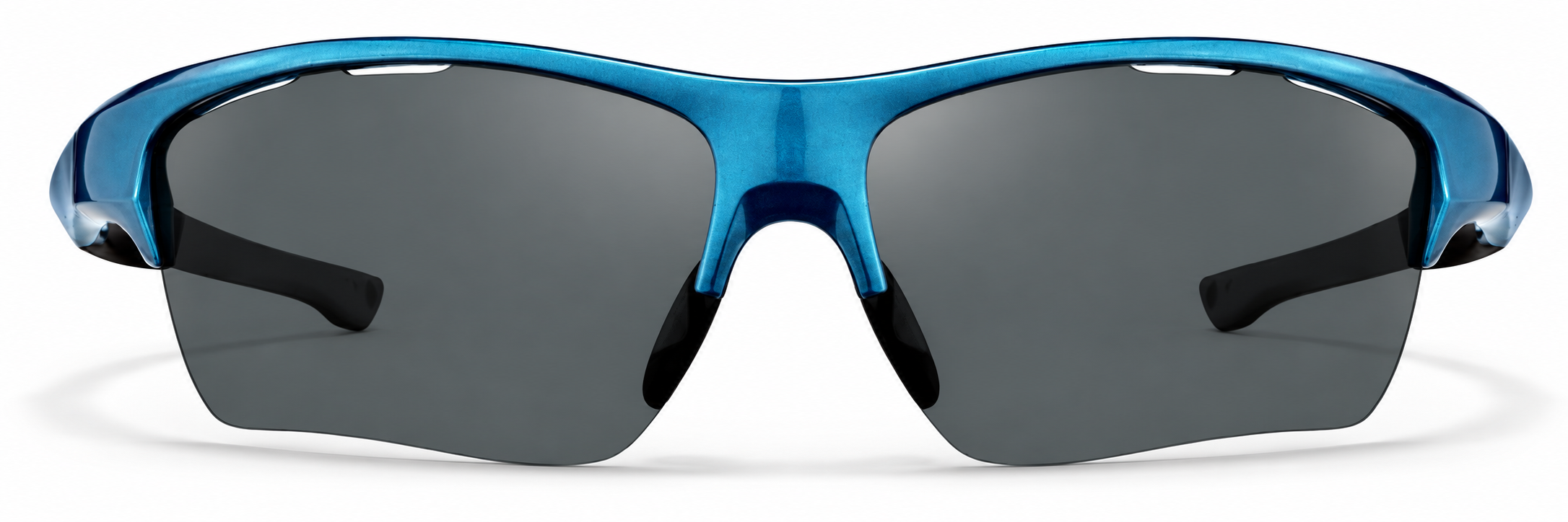 Blue with Gray Lenses Wrap-Around Sports Sunglasses · Blue with Gray Lenses · reference