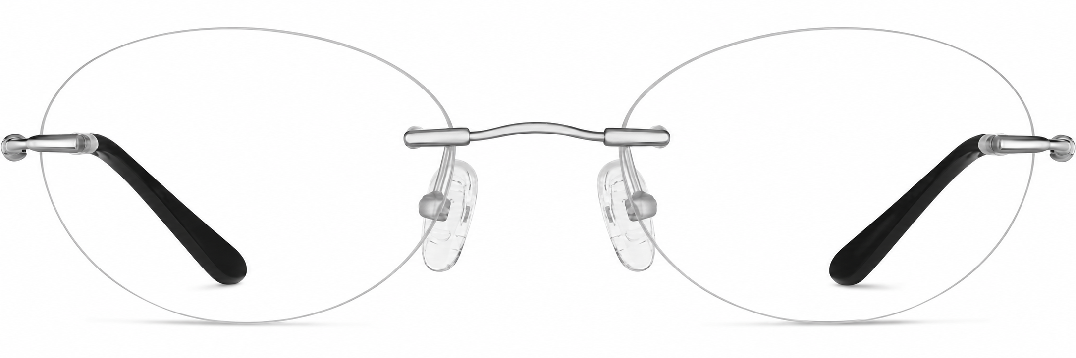 Silver Customizable Rimless Glasses · Silver · reference
