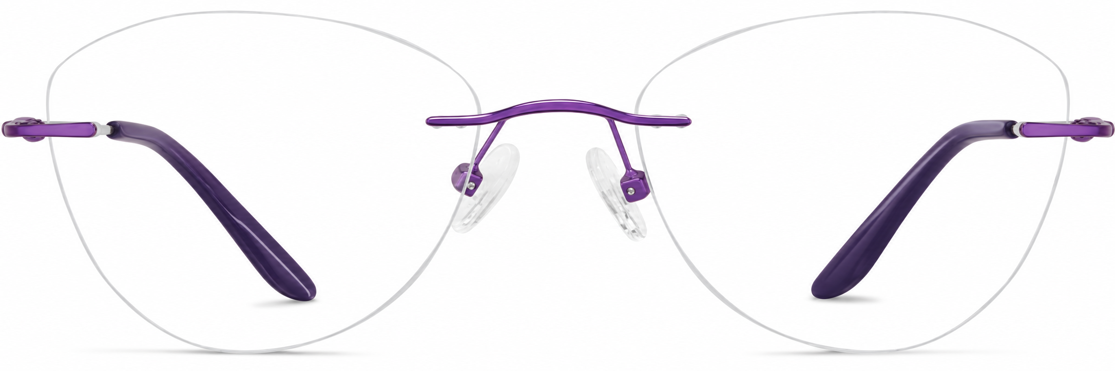 Purple Customizable Rimless Glasses · Purple · reference