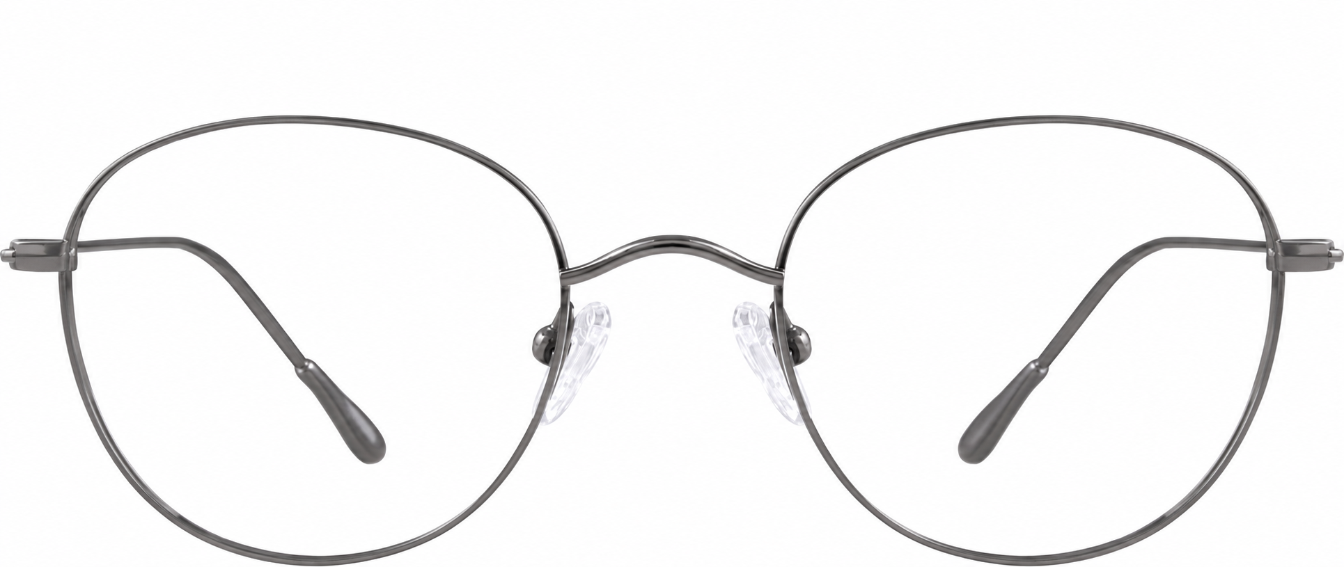 Gray Titanium Round Glasses · Gray · reference