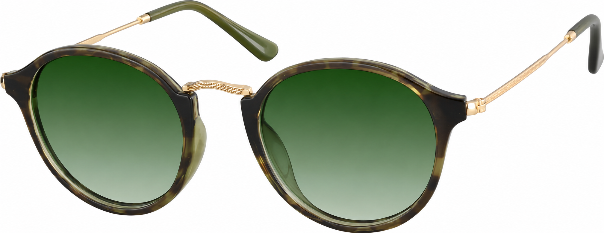 Premium Round Sunglasses · Green · reference
