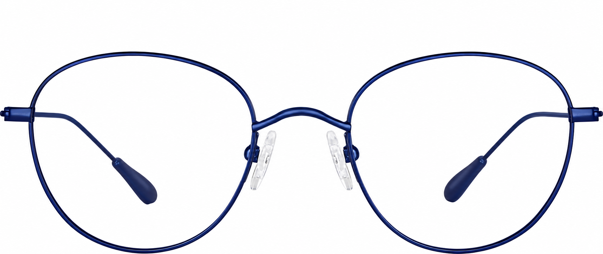 Navy Titanium Round Glasses · Navy · reference