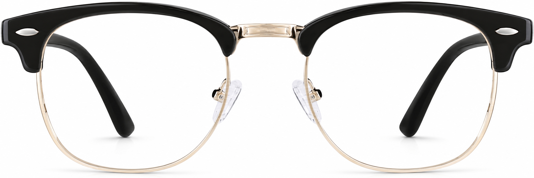 Black Kids’ Browline Glasses · Black · front