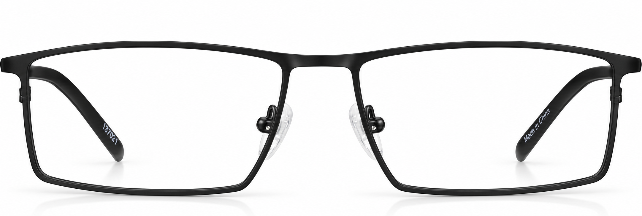 Black Titanium Rectangle Glasses · Black · reference