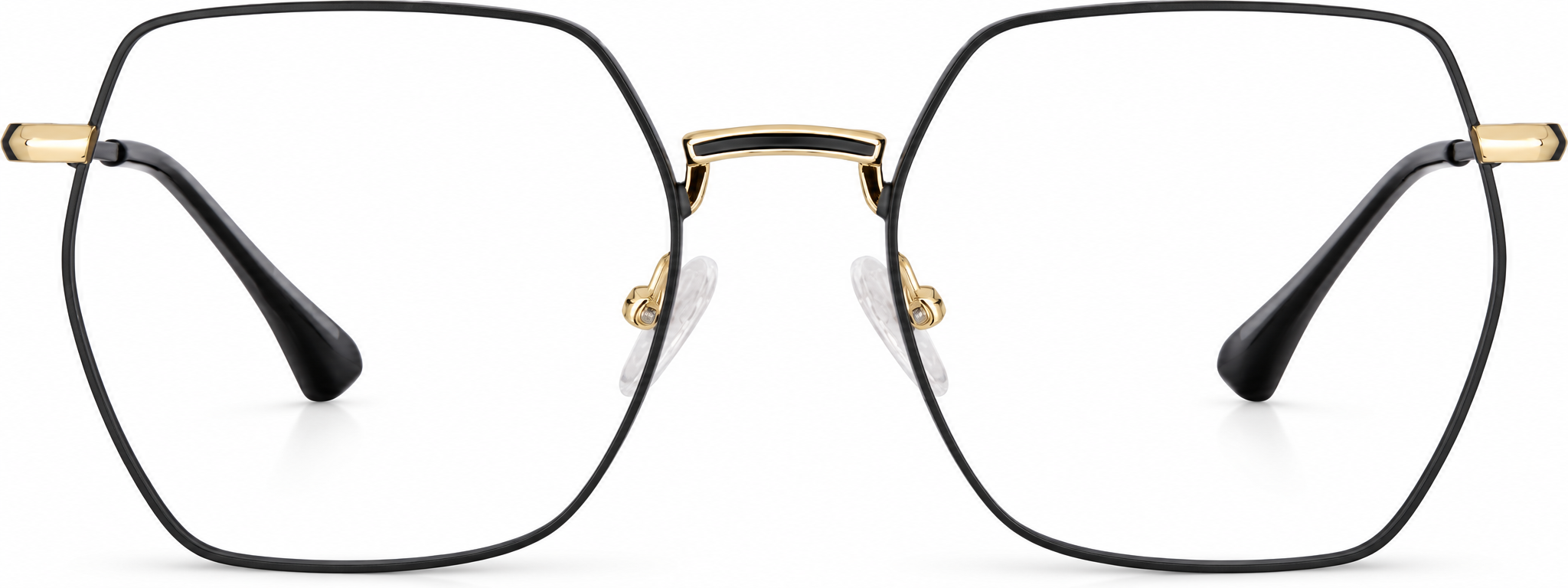 Black Geometric Glasses · Black · reference