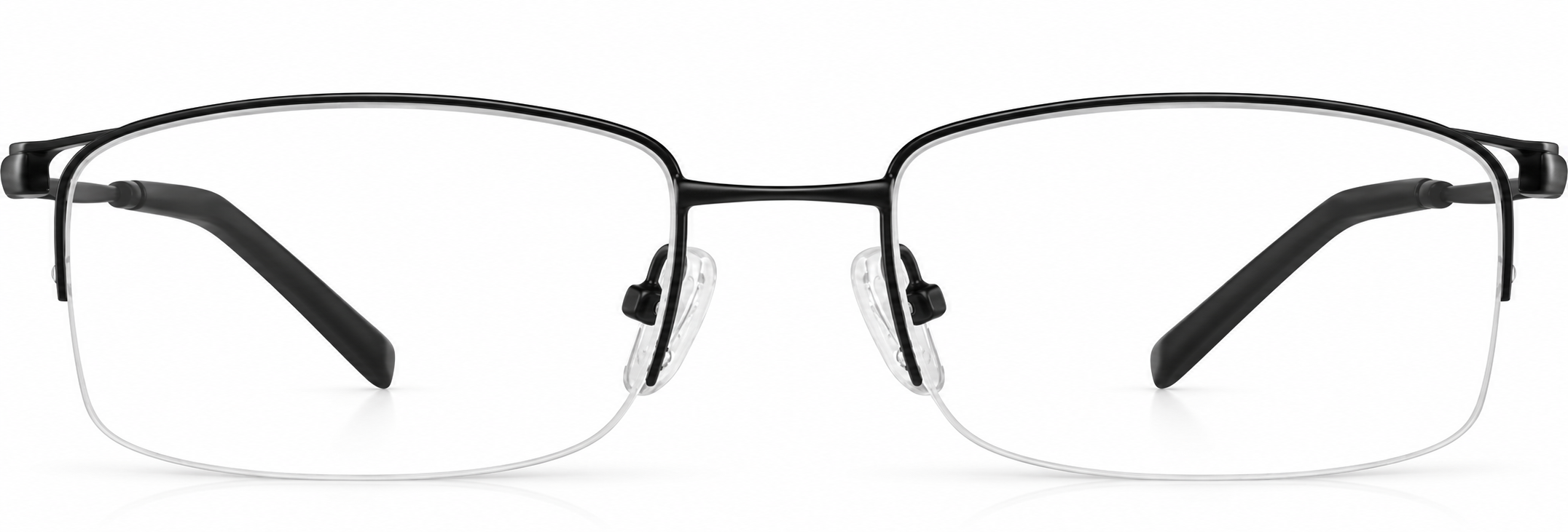 Black Rectangle Glasses · Black · reference