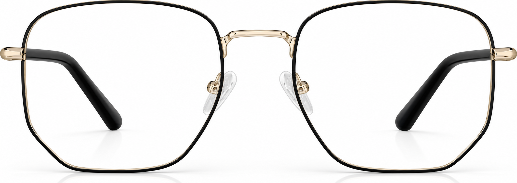 Black Geometric Glasses · Black · reference