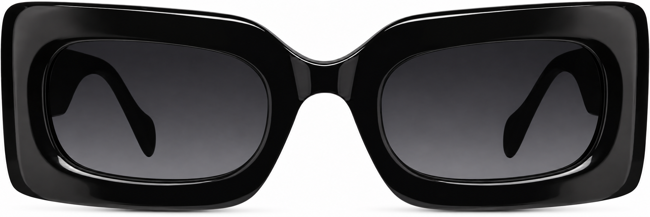 Black Rectangle Sunglasses · Black · reference