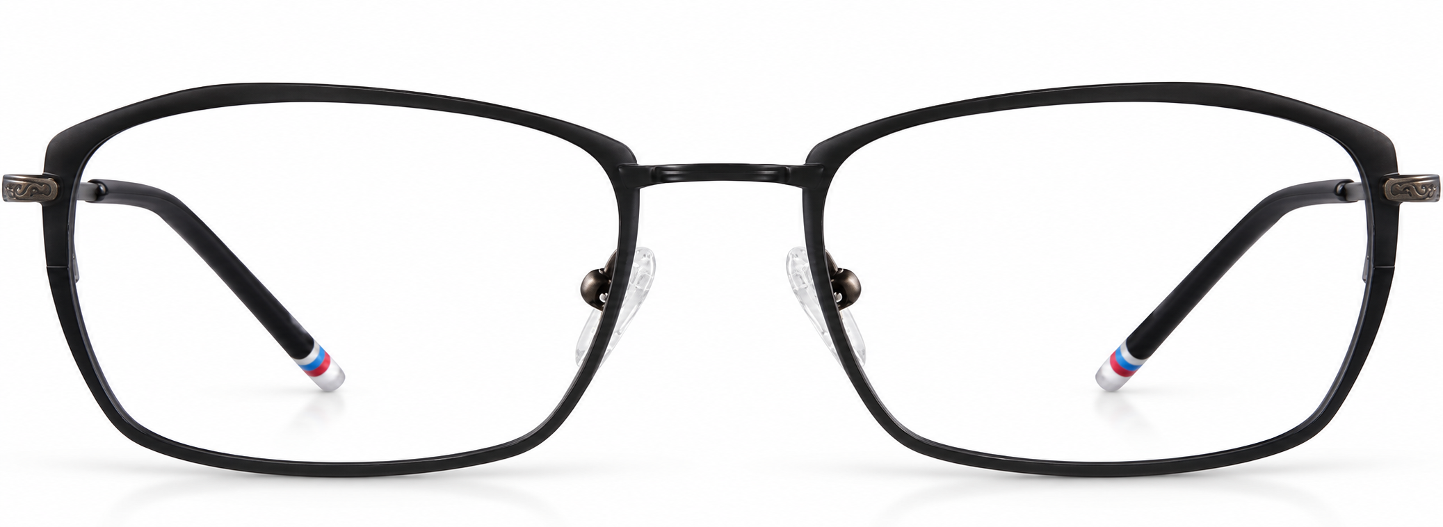 Black Titanium Rectangle Glasses · Black · reference