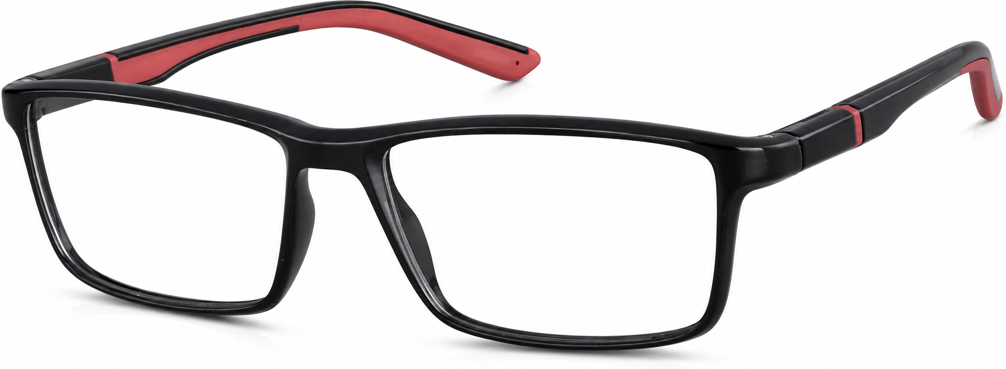 Black Rectangle Glasses · Black · reference