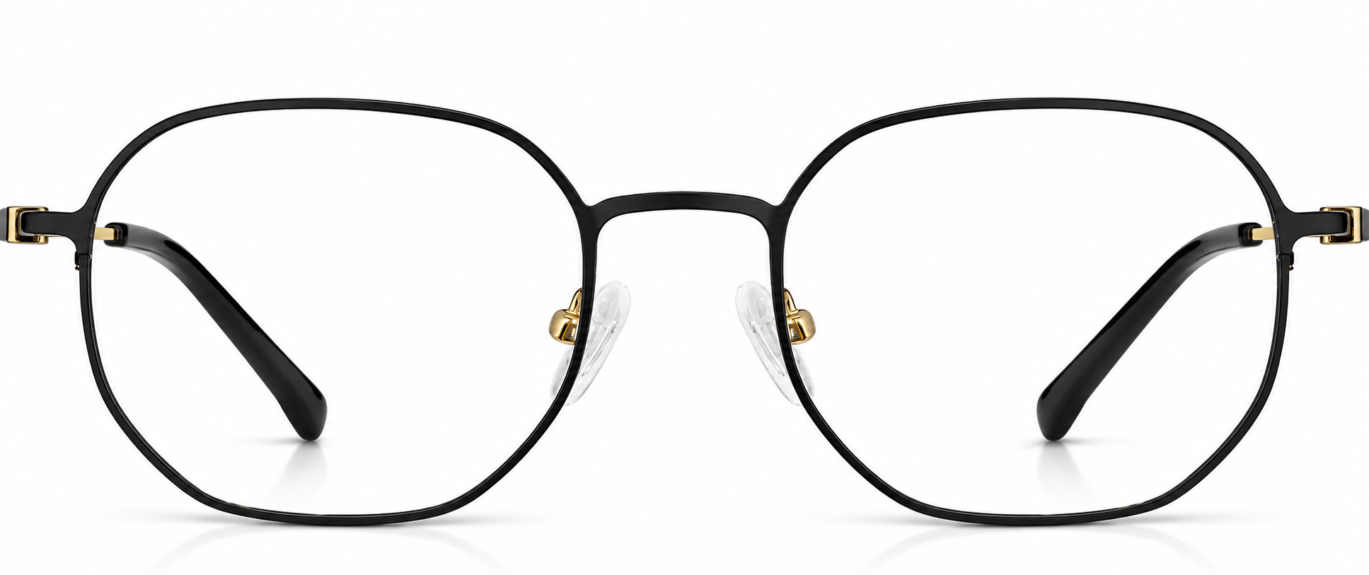 Black Geometric Glasses · Black · reference