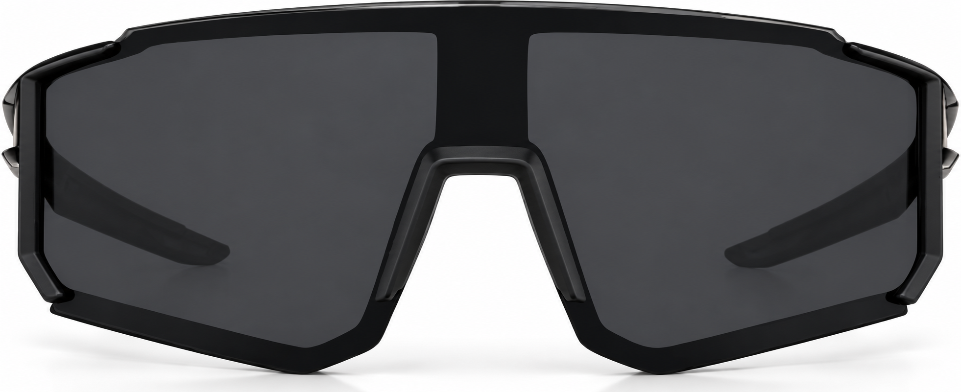 Black Wrap-Around Polarized Sport Sunglasses · Black · reference