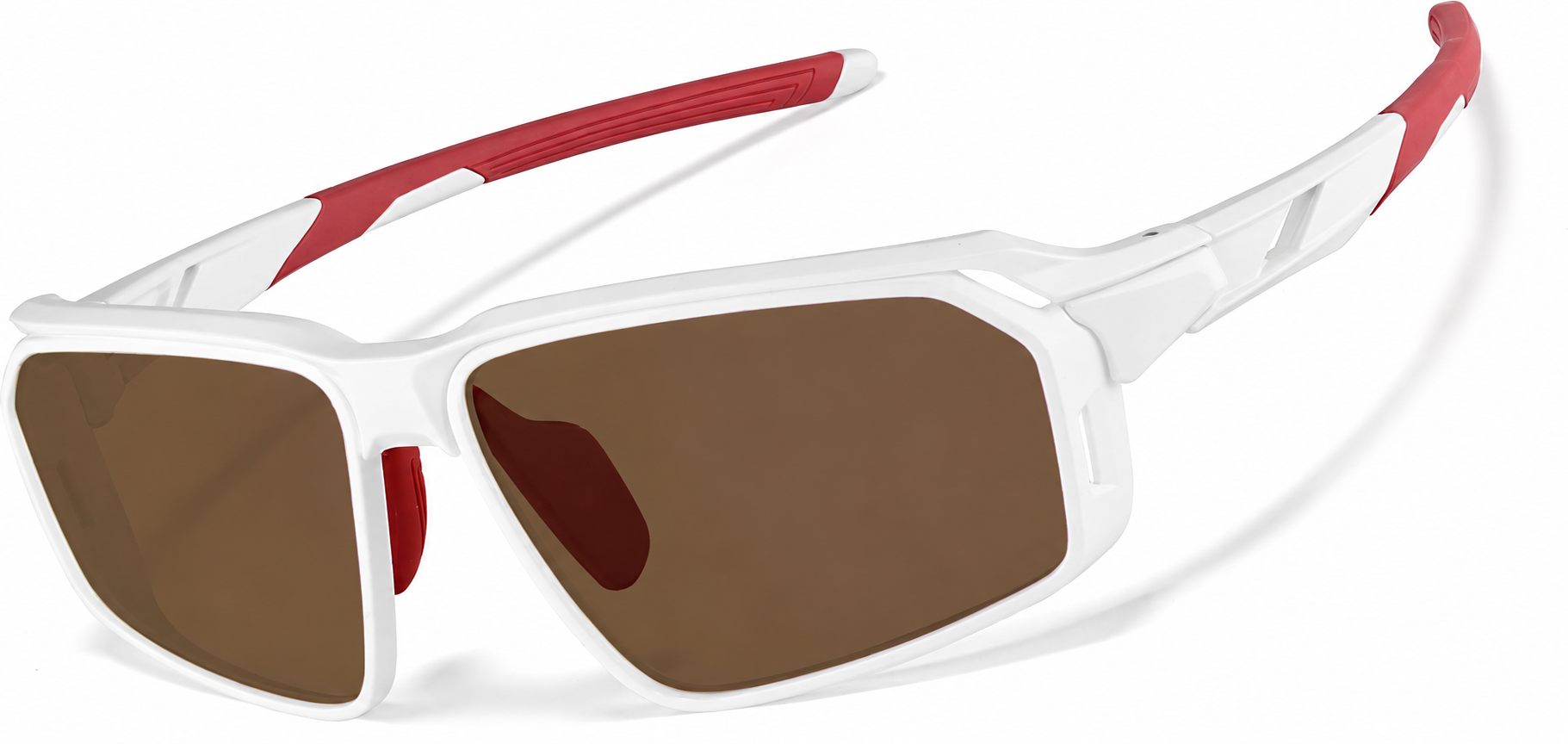 White with Brown Lens Active Wrap-Around Sunglasses · White with Brown Lens · reference