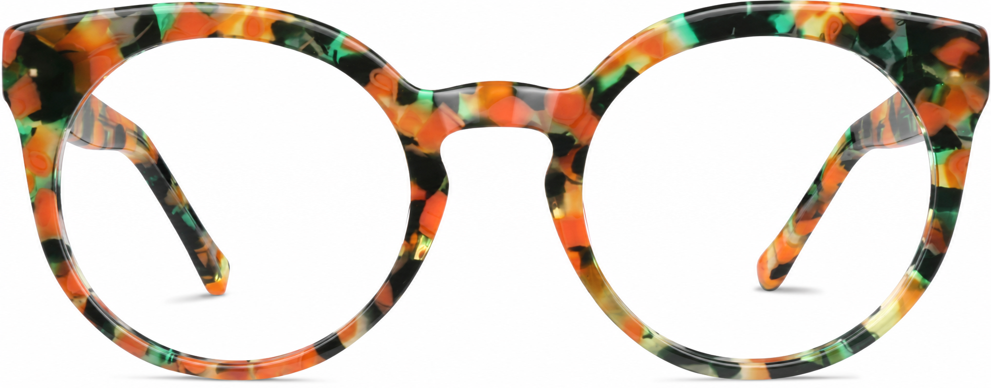 Orange-Green Round Glasses · Orange-Green · reference