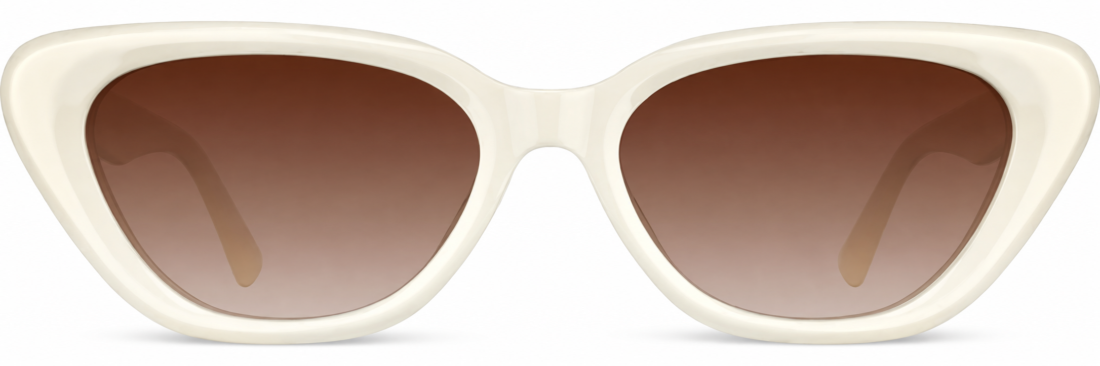 White Cat-Eye Sunglasses · White · reference