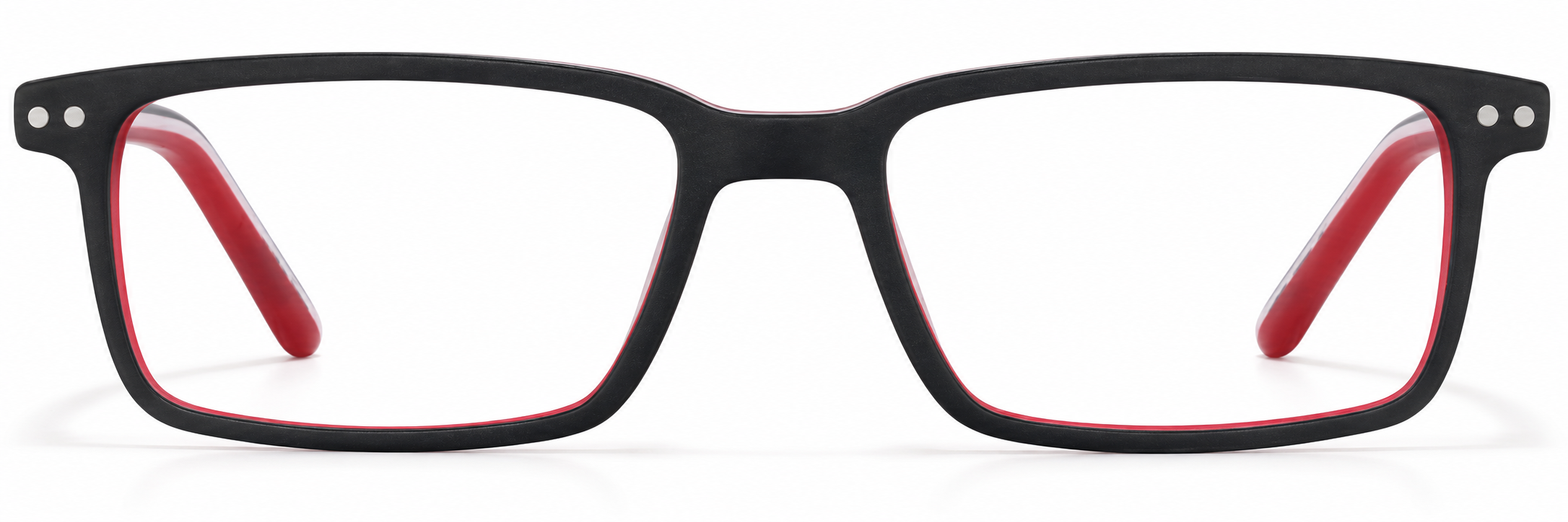 Black Kids' Rectangle Glasses · Black · reference