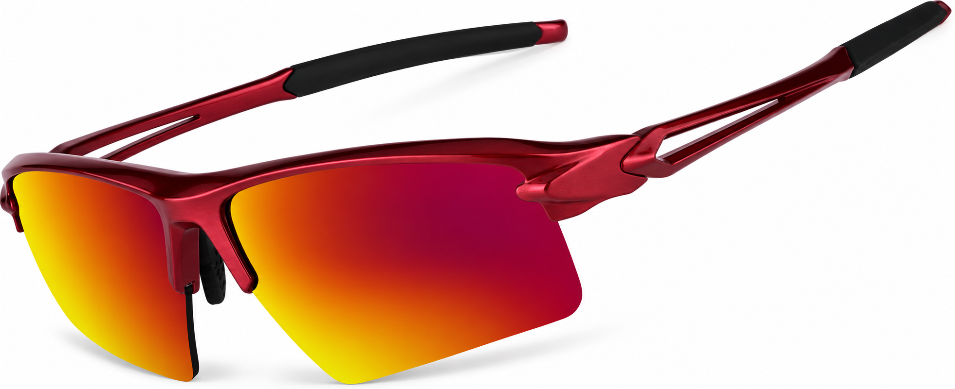 Wrap-Around Sports Sunglasses · Red · reference