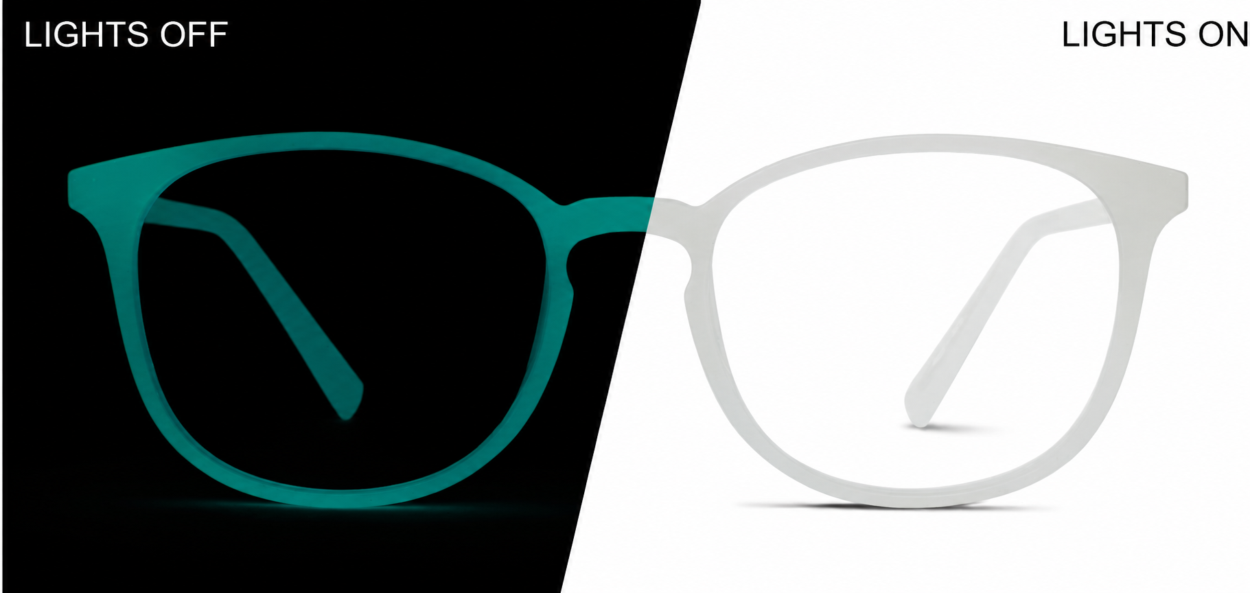 Blue Glow Kids' Glow-in-the-Dark Round Glasses · Blue Glow · reference