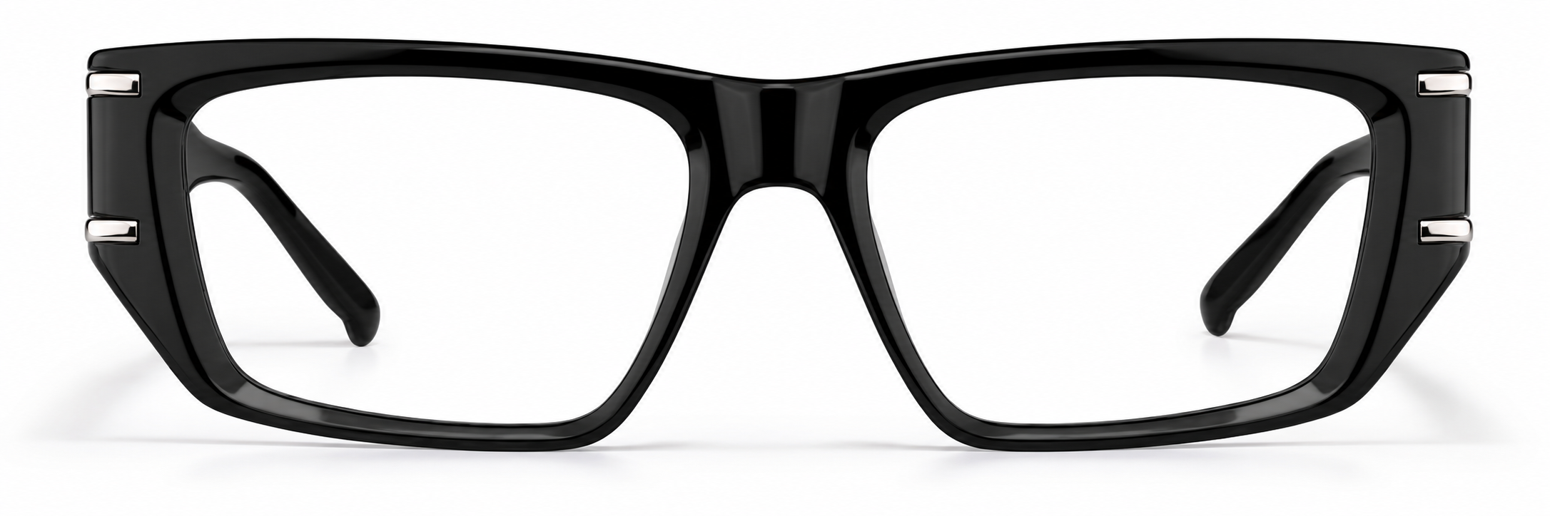 Black Geometric Glasses · Black · reference