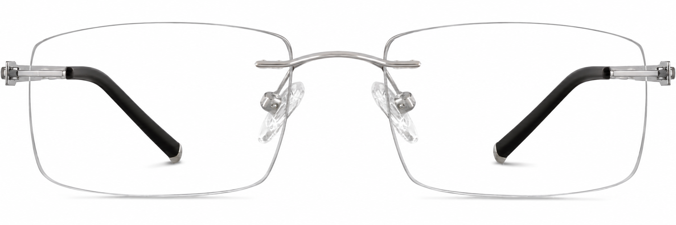 Silver Customizable Titanium Rimless Glasses · Silver · reference