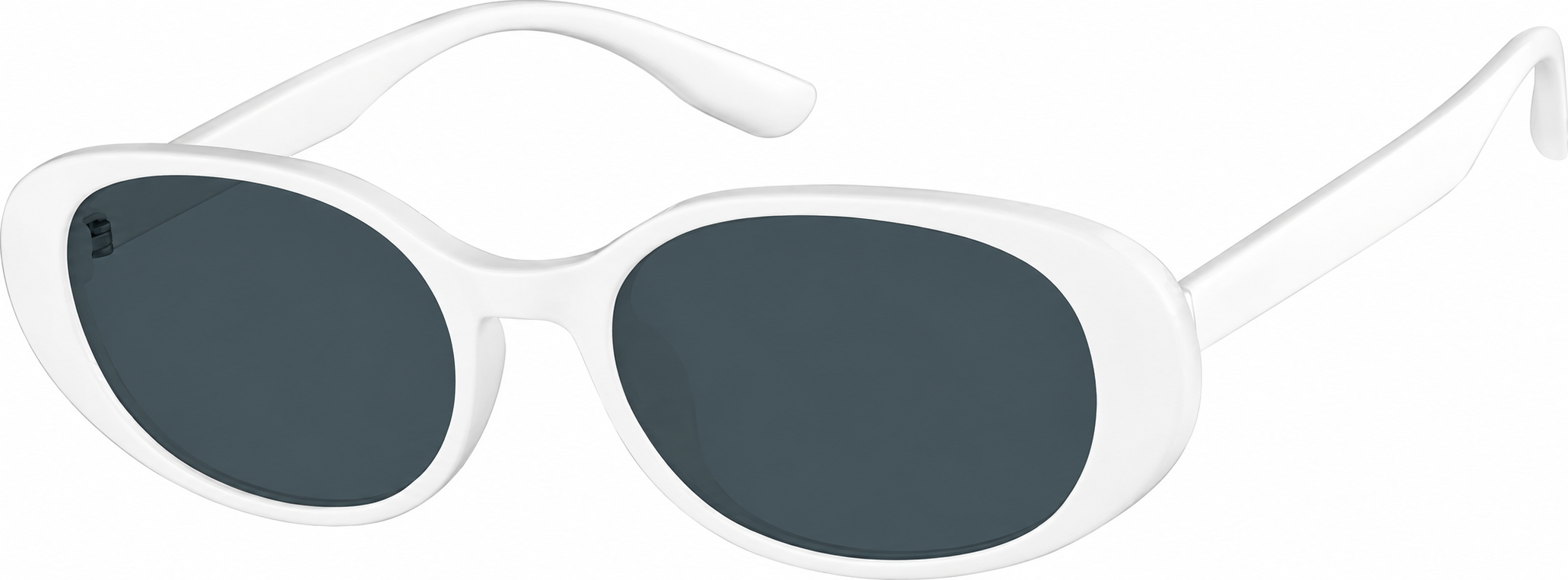 Premium Oval Sunglasses · White · reference
