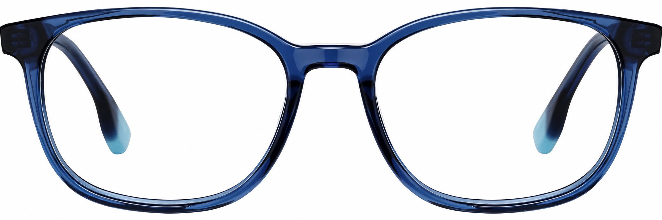 Blue Rectangle Glasses · Blue · reference