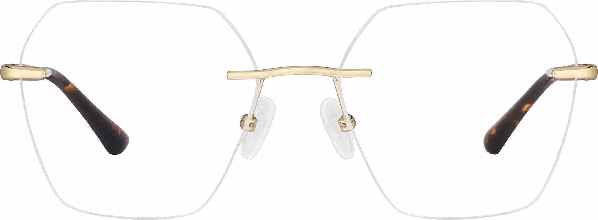 Gold Customizable Rimless Glasses · Gold · reference