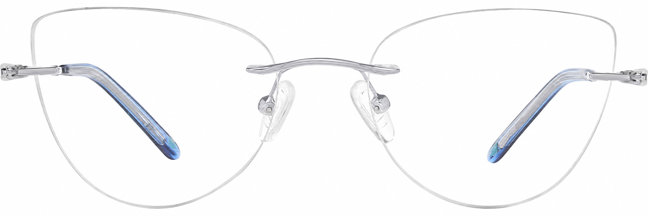 Silver Customizable Titanium Rimless Glasses · Silver · reference