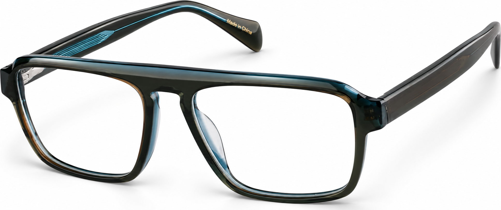 Brown Rectangle Glasses · Brown · reference