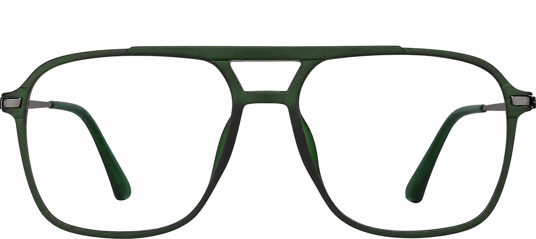Forest Green Mixed Material Aviator Glasses · Forest Green · reference