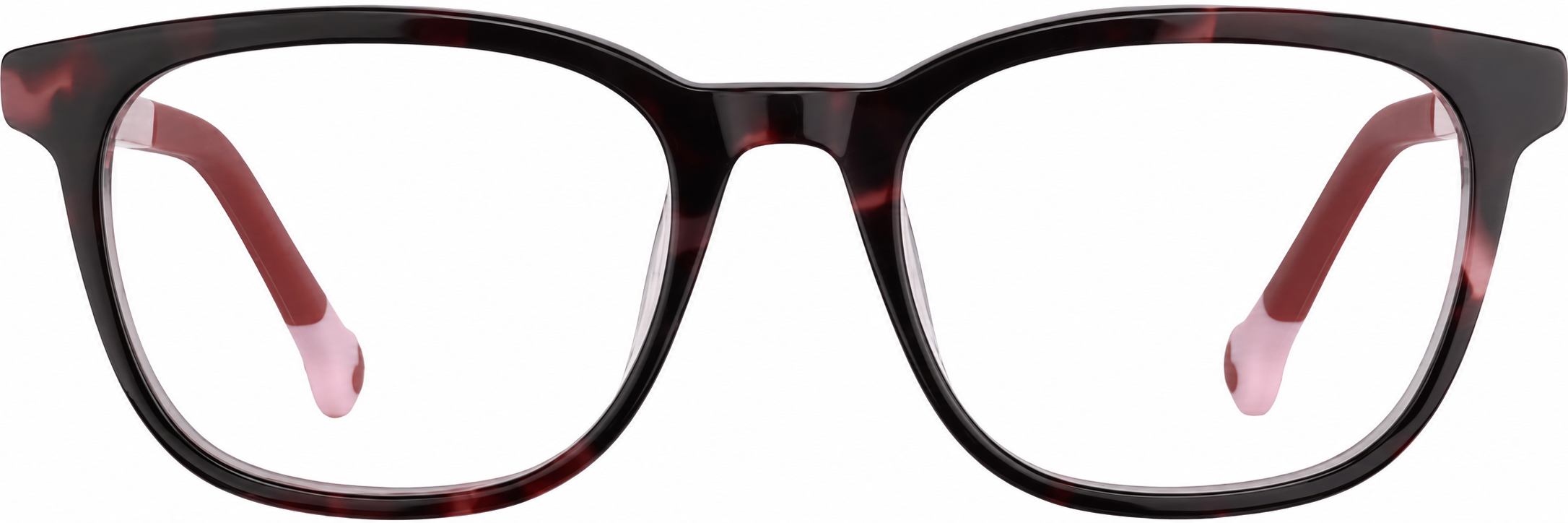 Pink Tortoiseshell Kid's Square Glasses · Pink Tortoiseshell · reference
