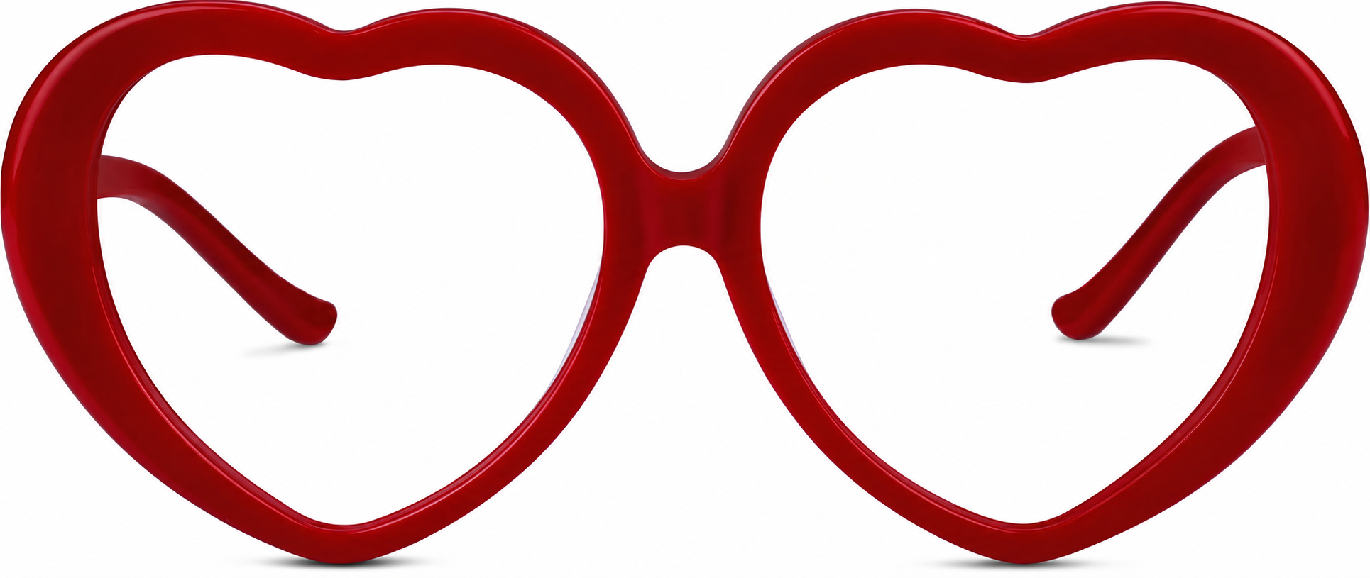 Red Kids' Heart-Shaped Glasses · Red · reference