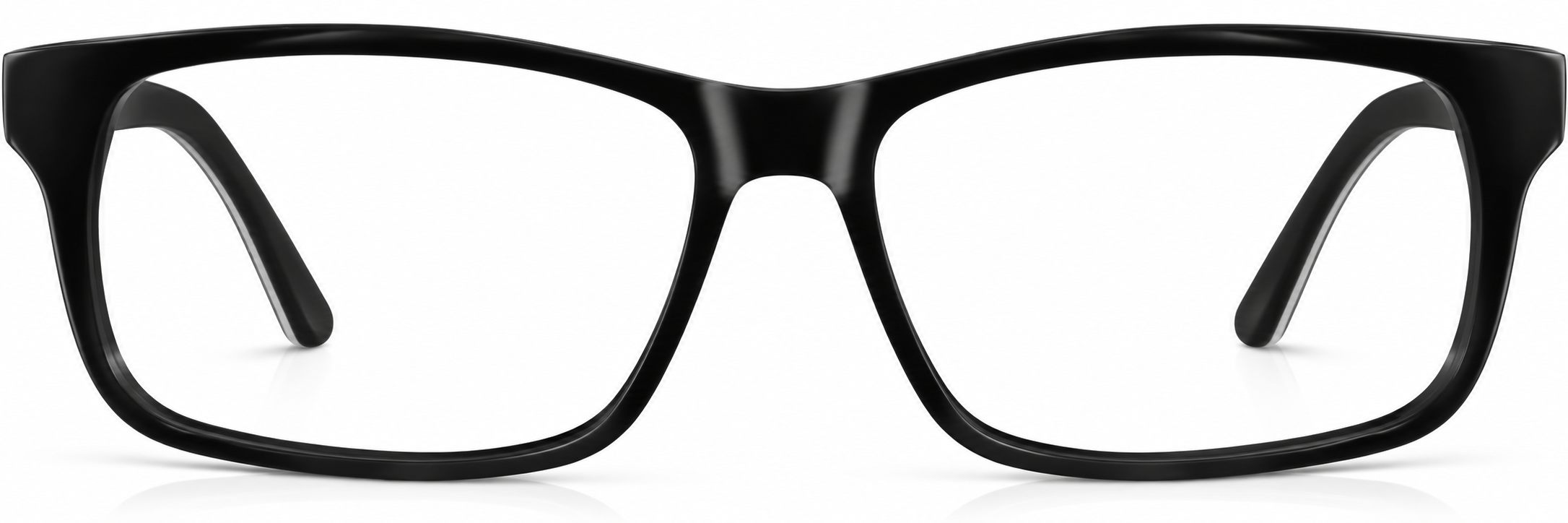 Black Rectangle Glasses · Black · reference
