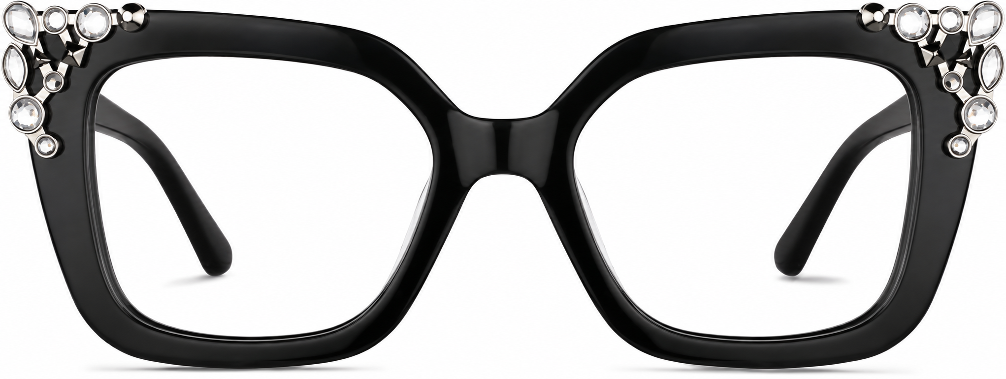 Jet Black Cat Eye Glasses · Jet Black · reference