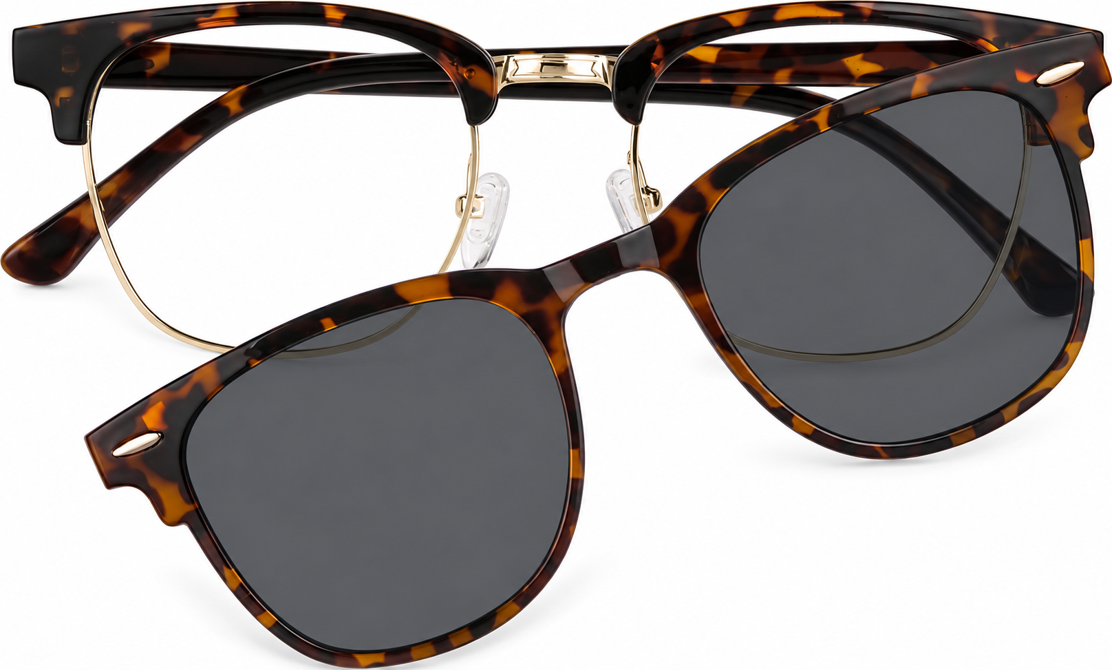 Tortoiseshell World View Polarized Clip-on Glasses · Tortoiseshell · reference