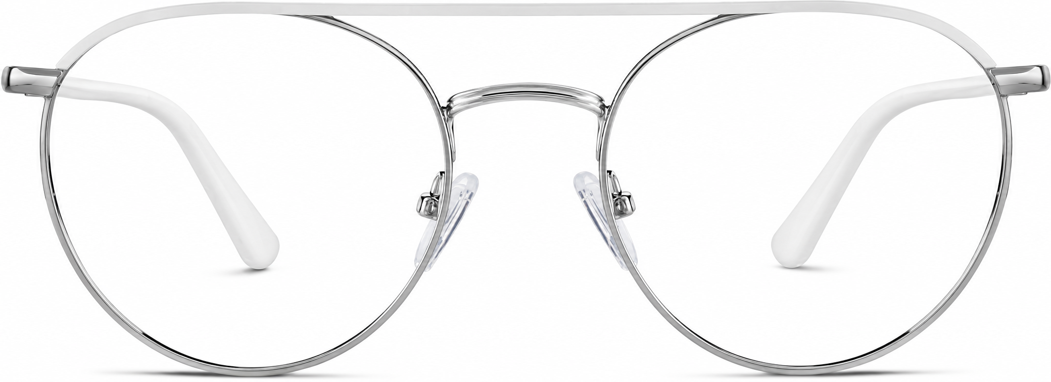 White Aviator Glasses · White · reference