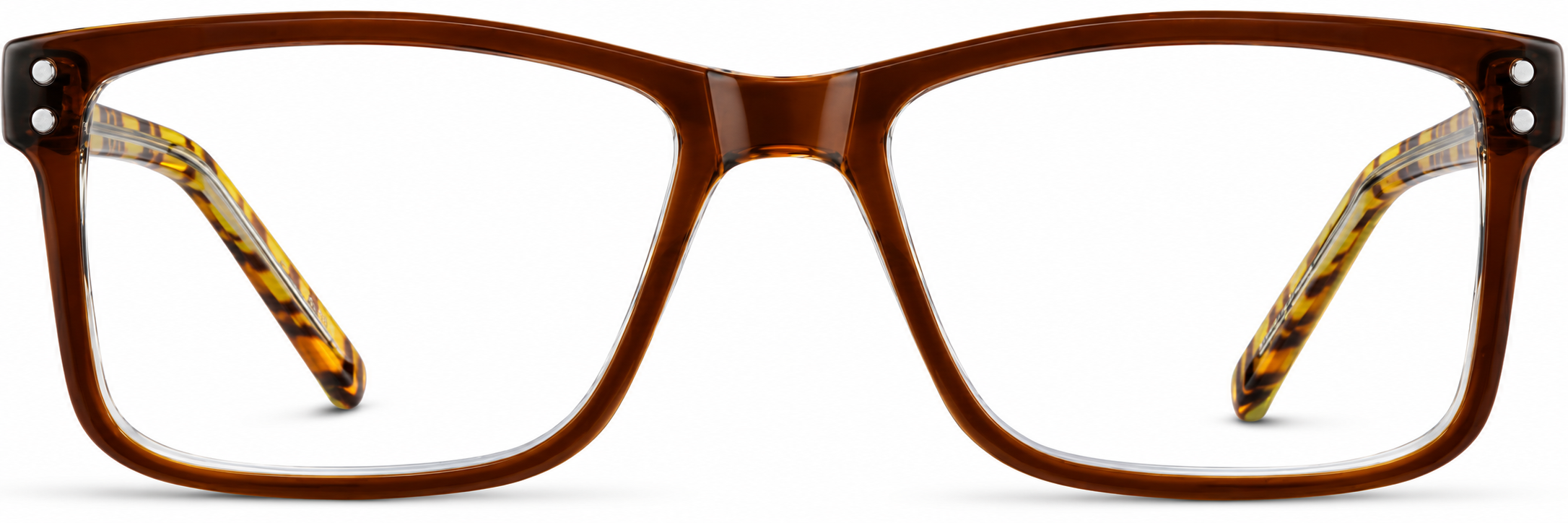 Brown Rectangle Glasses · Brown · reference