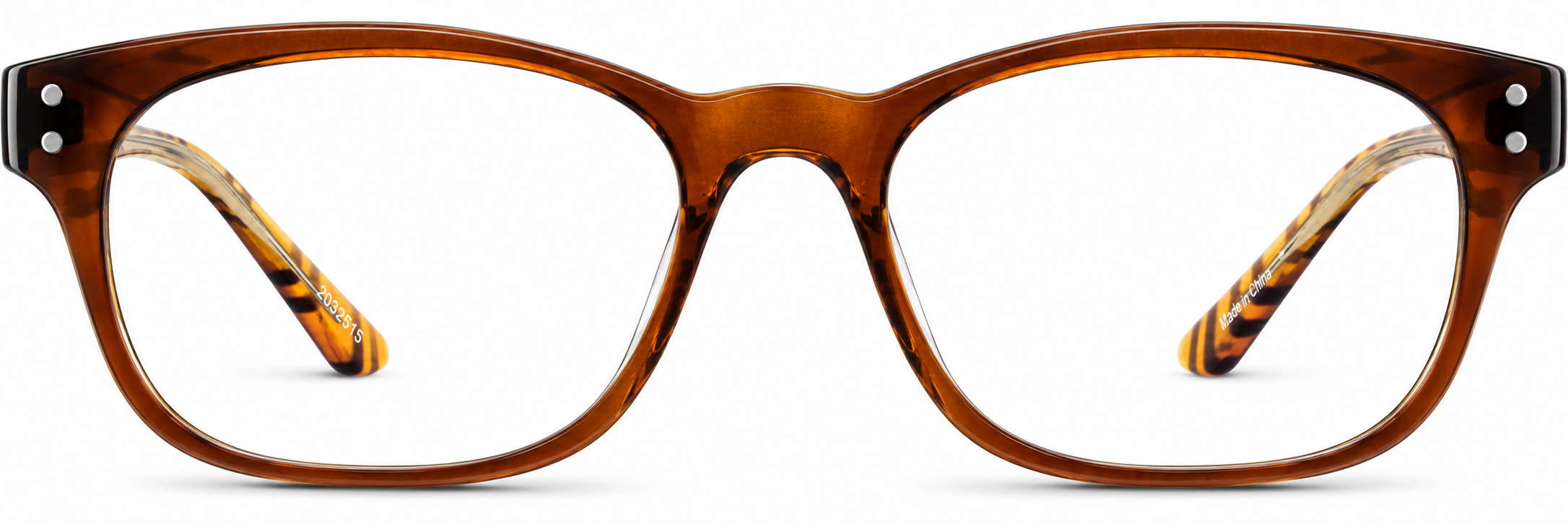 Brown Rectangle Glasses · Brown · reference