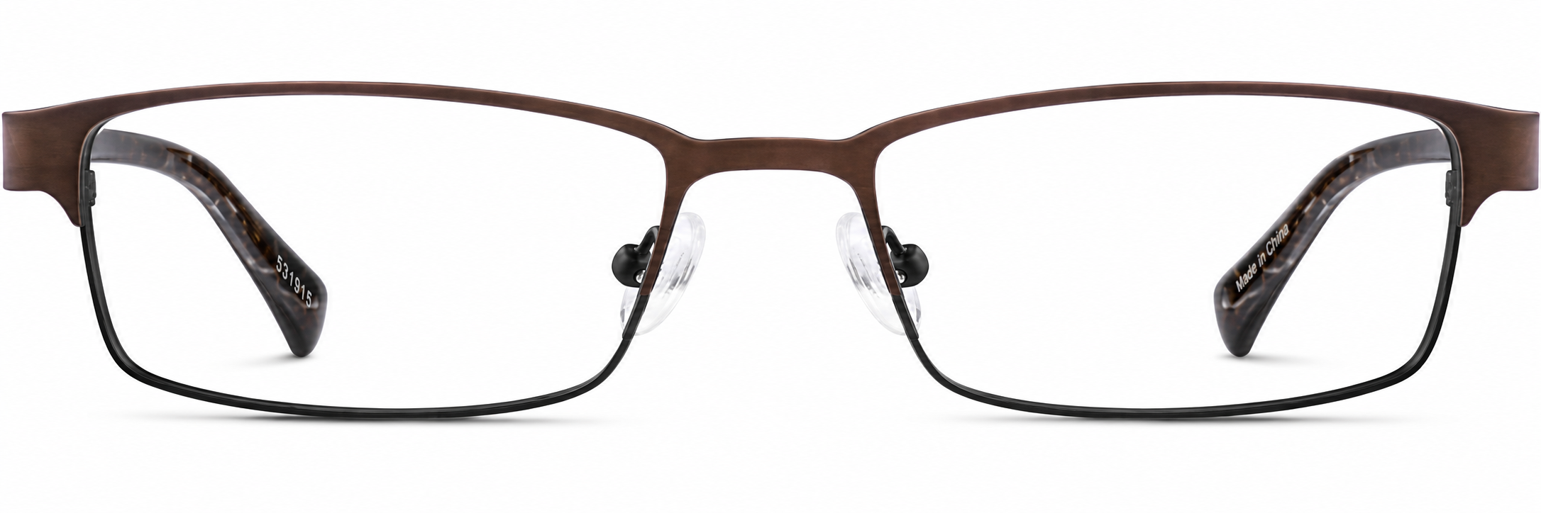 Brown Rectangle Glasses · Brown · reference