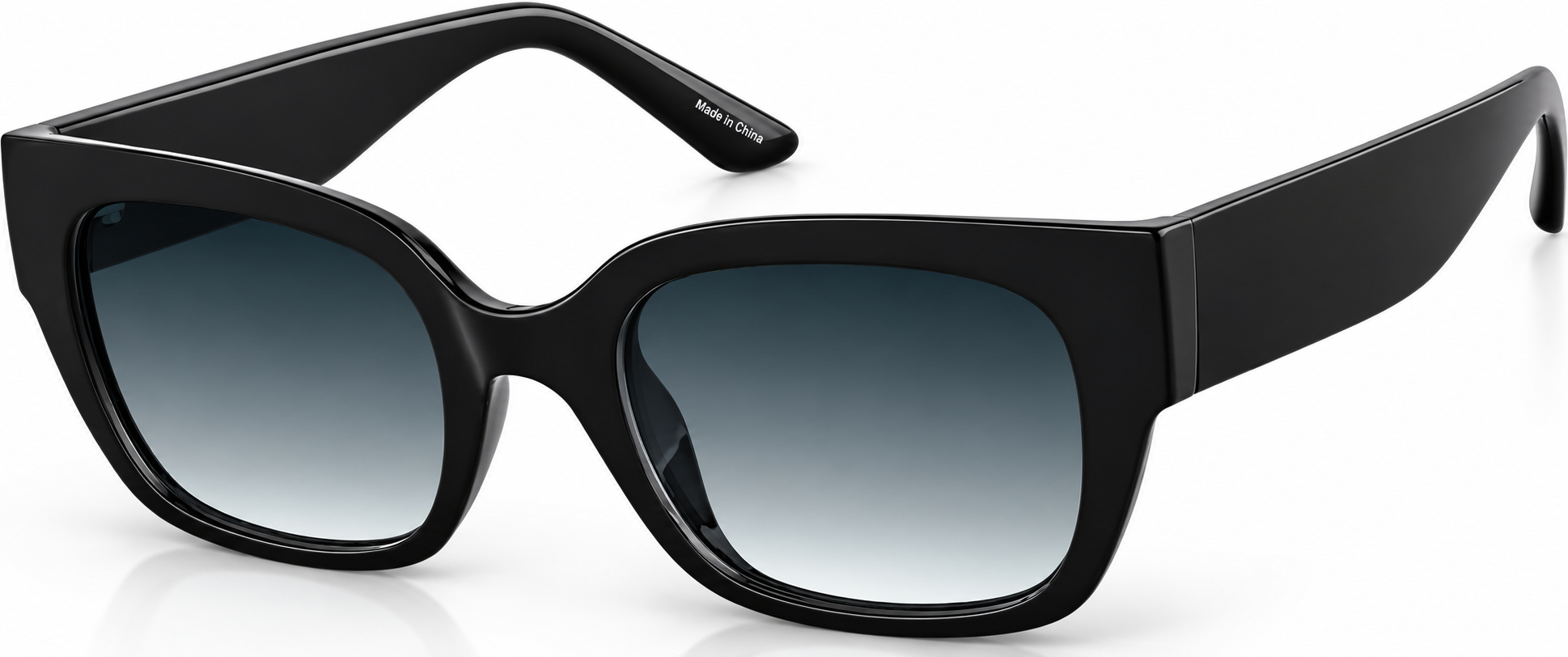 Black Square Sunglasses · Black · reference