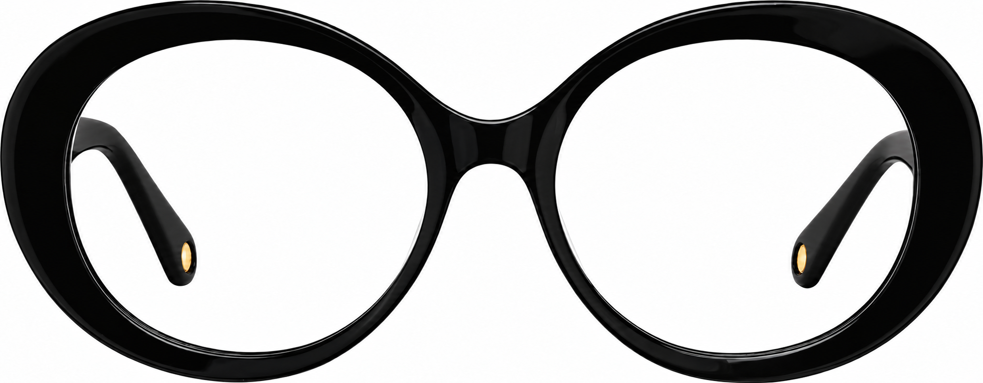 Black Oval Glasses · Black · reference
