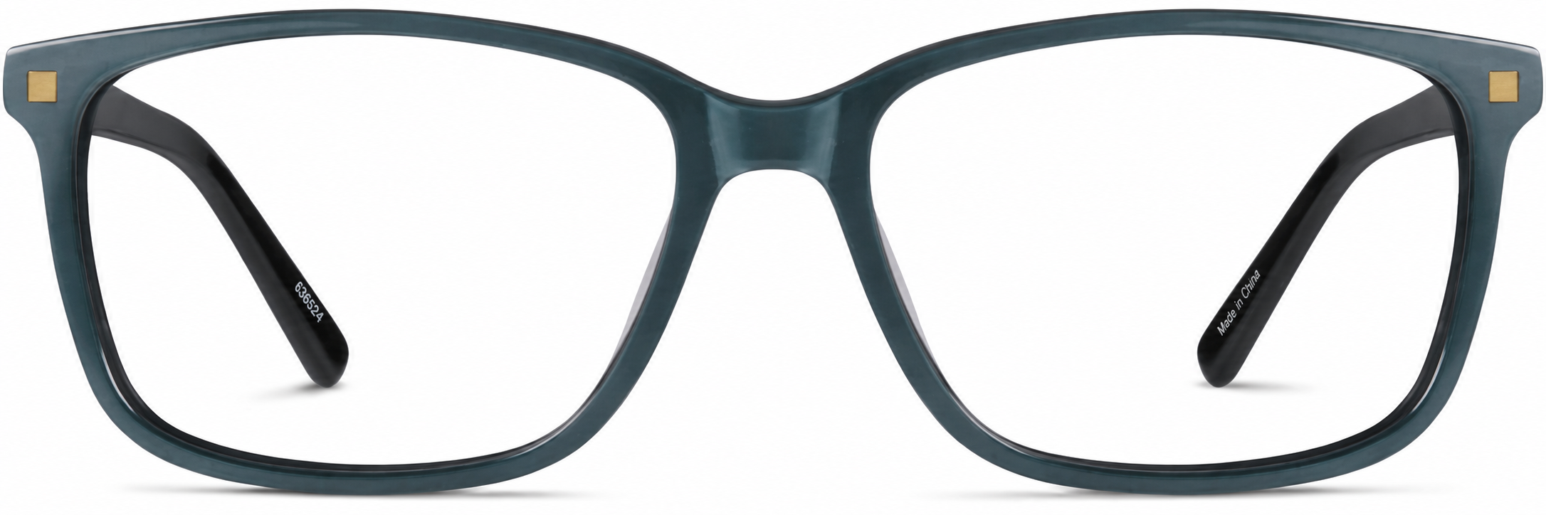 Blue Rectangle Glasses · Blue · reference
