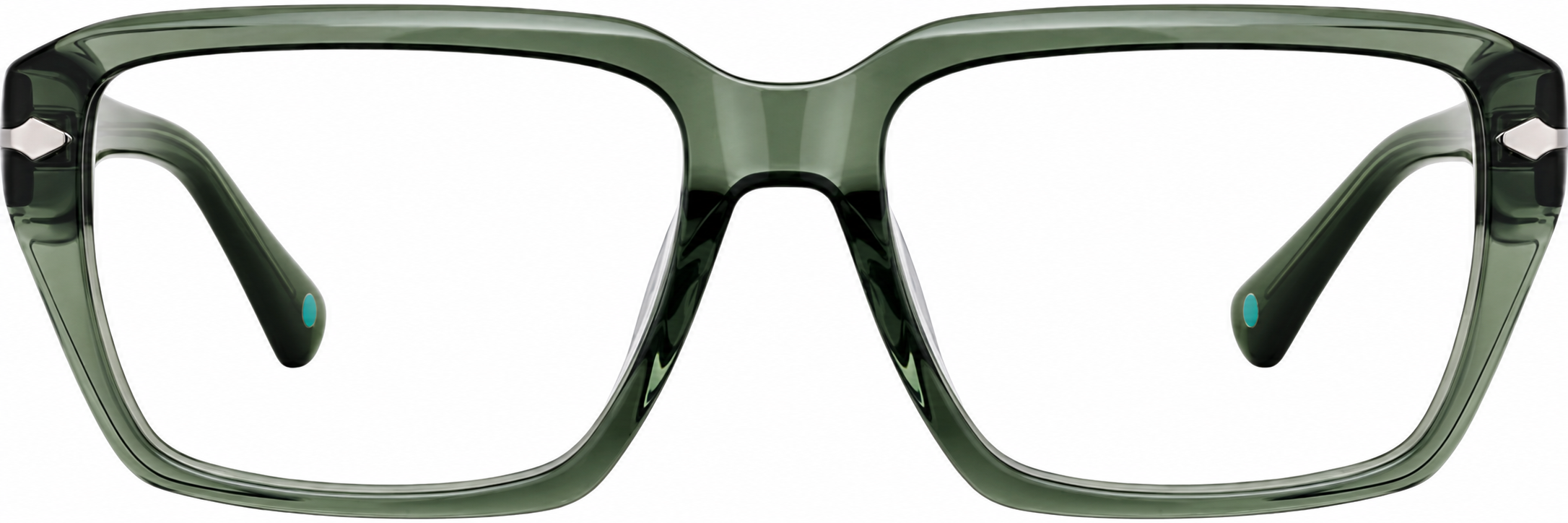 Green Rectangle Glasses · Green · reference