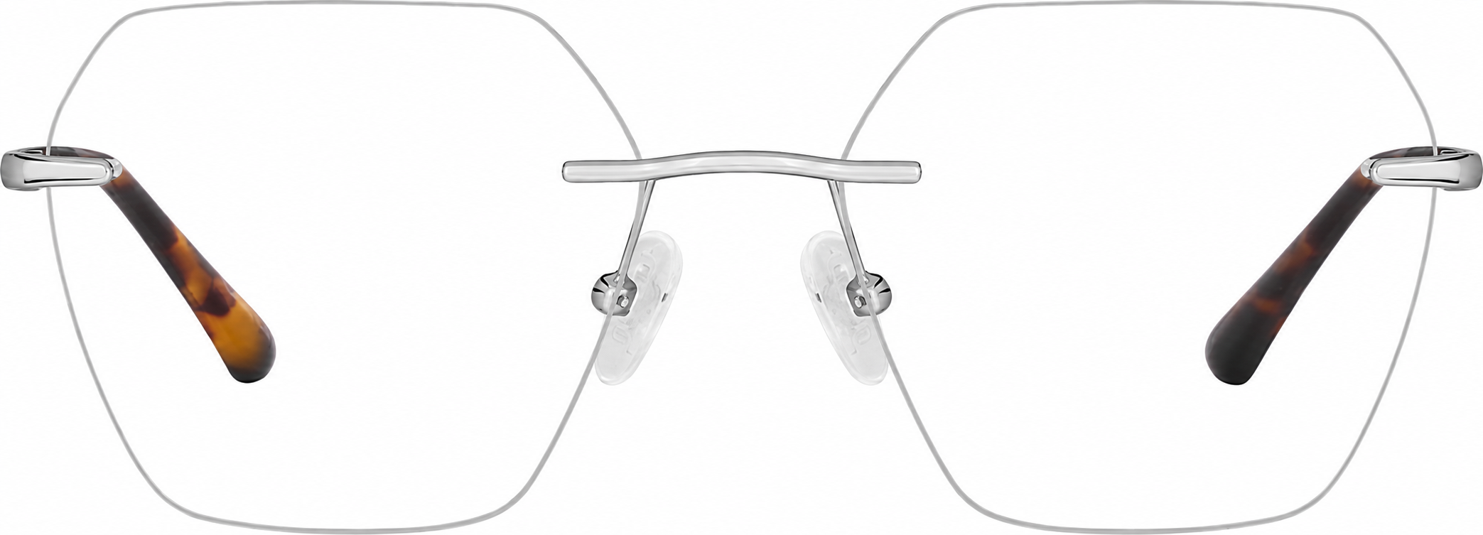 Silver Customizable Rimless Glasses · Silver · reference